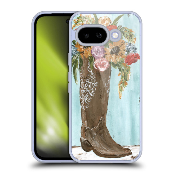 Haley Bush Floral Painting Boot Soft Gel Case for Google Pixel 9A