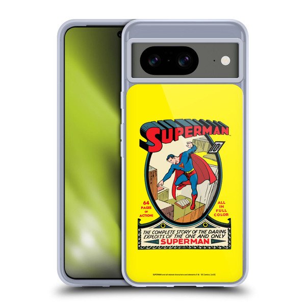 Superman DC Comics Famous Comic Book Covers Number 1 Soft Gel Case for Google Pixel 8