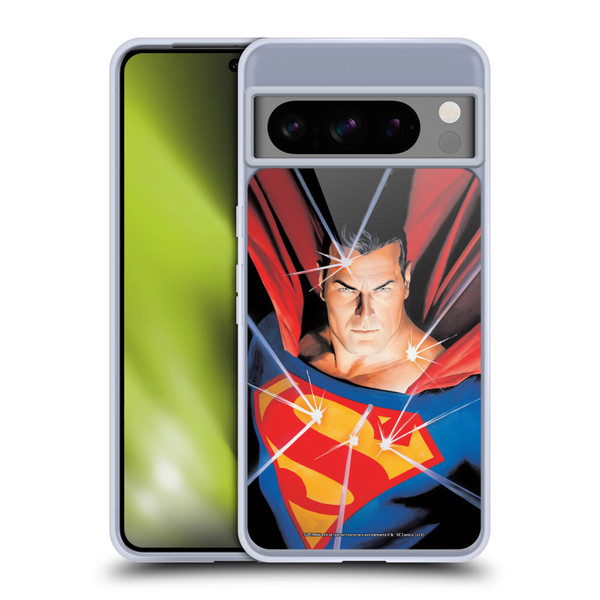 Superman DC Comics Famous Comic Book Covers Mythology Soft Gel Case for Google Pixel 8 Pro