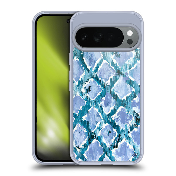 Haley Bush Pattern Painting Blue Diamond Soft Gel Case for Google Pixel 10