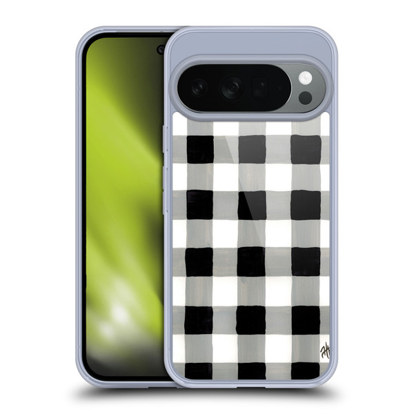 Haley Bush Pattern Painting Buffalo Check Black Soft Gel Case for Google Pixel 10