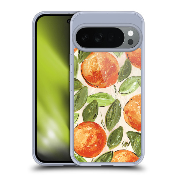 Haley Bush Pattern Painting Orange Splash Soft Gel Case for Google Pixel 10