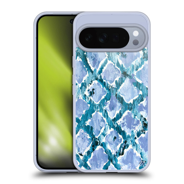 Haley Bush Pattern Painting Blue Diamond Soft Gel Case for Google Pixel 10 Pro XL