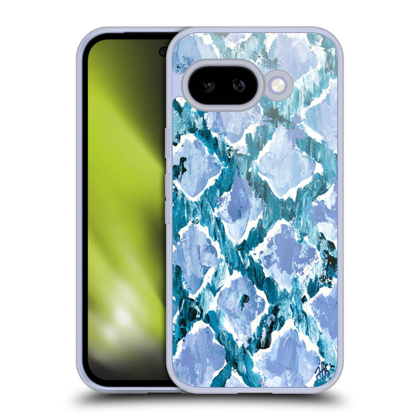Haley Bush Pattern Painting Blue Diamond Soft Gel Case for Google Pixel 9A