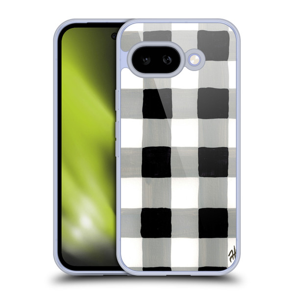Haley Bush Pattern Painting Buffalo Check Black Soft Gel Case for Google Pixel 9A
