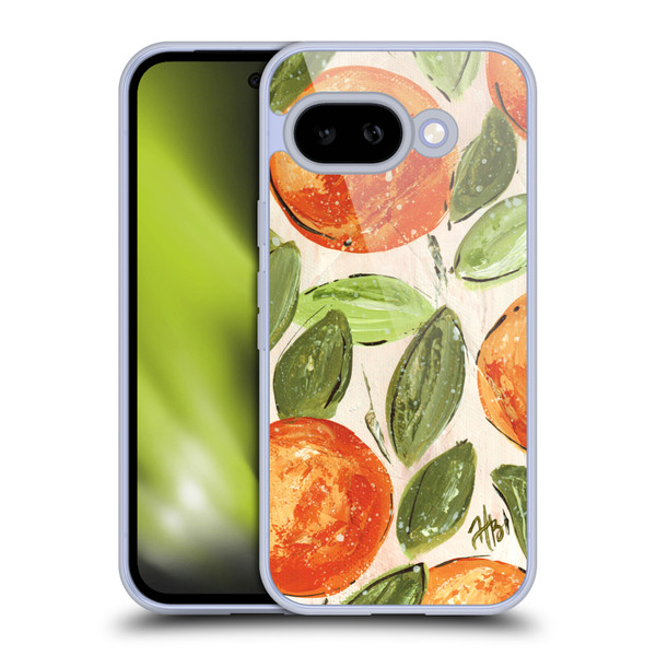 Haley Bush Pattern Painting Orange Splash Soft Gel Case for Google Pixel 9A