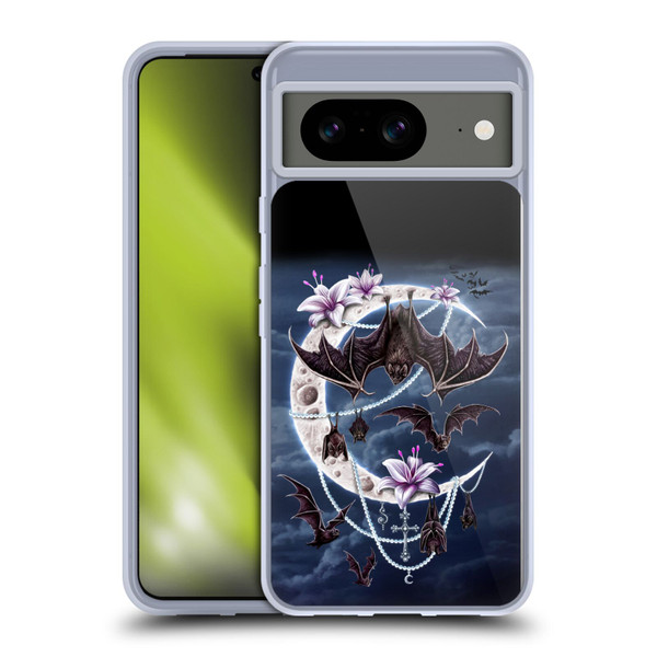 Sarah Richter Animals Gothic Bats & Crescent Moon Soft Gel Case for Google Pixel 8