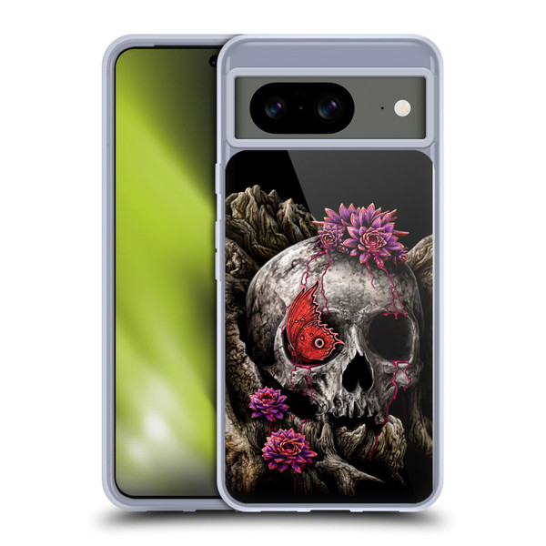 Sarah Richter Skulls Butterfly And Flowers Soft Gel Case for Google Pixel 8