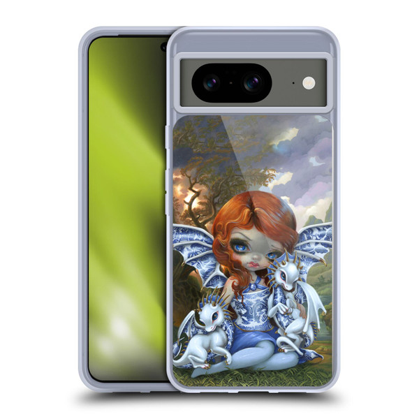 Strangeling Dragon Blue Willow Fairy Soft Gel Case for Google Pixel 8