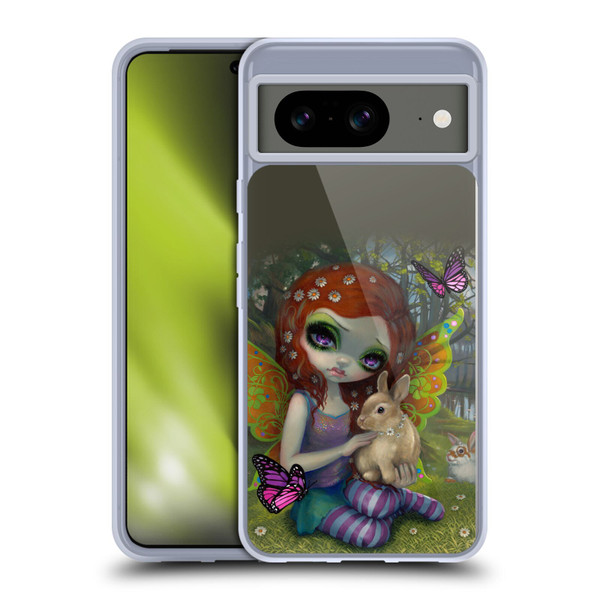 Strangeling Fairy Art Spring with Bunny Soft Gel Case for Google Pixel 8