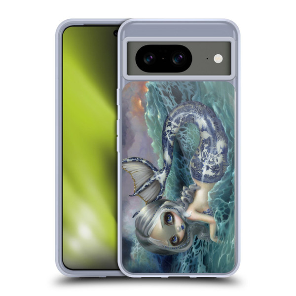 Strangeling Mermaid Blue Willow Tail Soft Gel Case for Google Pixel 8