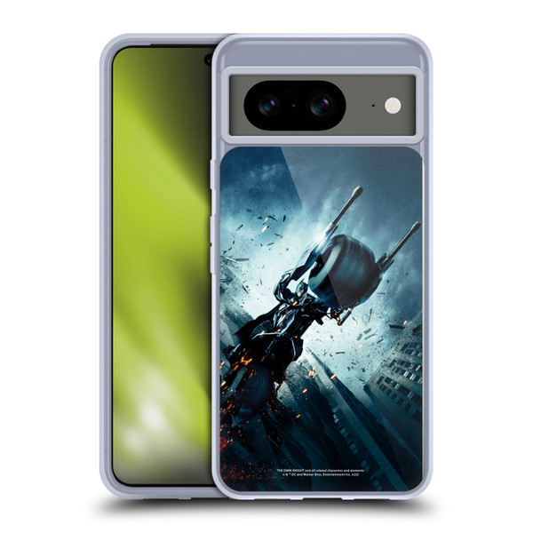 The Dark Knight Key Art Batman Batpod Soft Gel Case for Google Pixel 8