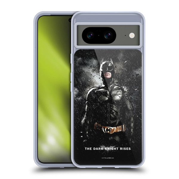 The Dark Knight Rises Key Art Batman Rain Poster Soft Gel Case for Google Pixel 8