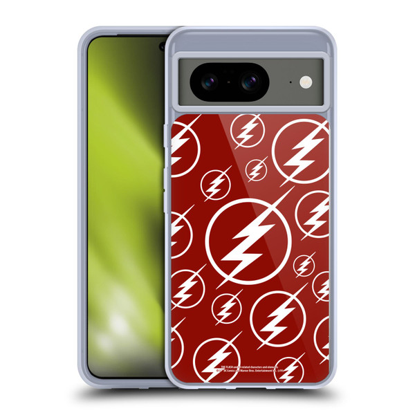 The Flash TV Series Logos Pattern Soft Gel Case for Google Pixel 8