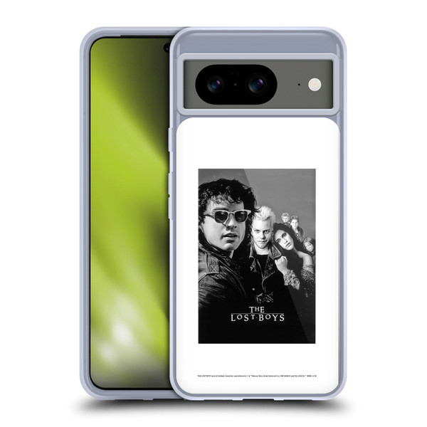 The Lost Boys Characters Poster Black And White Soft Gel Case for Google Pixel 8