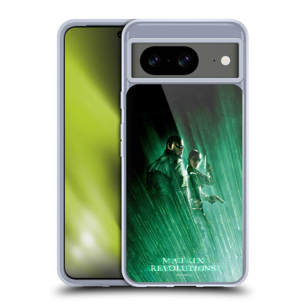 The Matrix Revolutions Key Art Morpheus Trinity Soft Gel Case for Google Pixel 8
