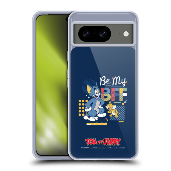 Tom and Jerry Color Blocks Be My Bff Soft Gel Case for Google Pixel 8