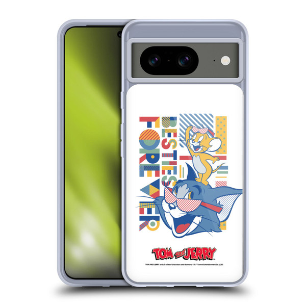 Tom and Jerry Color Blocks Besties Forever Soft Gel Case for Google Pixel 8