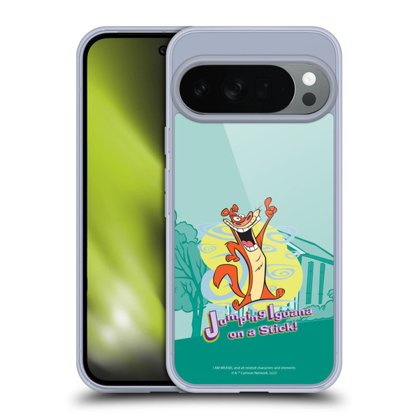 I Am Weasel. Graphics Jumping Iguana On A Stick Soft Gel Case for Google Pixel 10