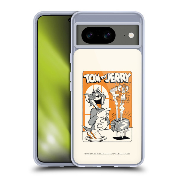 Tom and Jerry Illustration Laugh And Toasted Soft Gel Case for Google Pixel 8