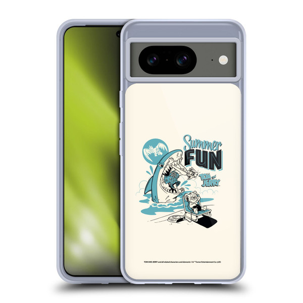 Tom and Jerry Illustration Summer Fun Soft Gel Case for Google Pixel 8