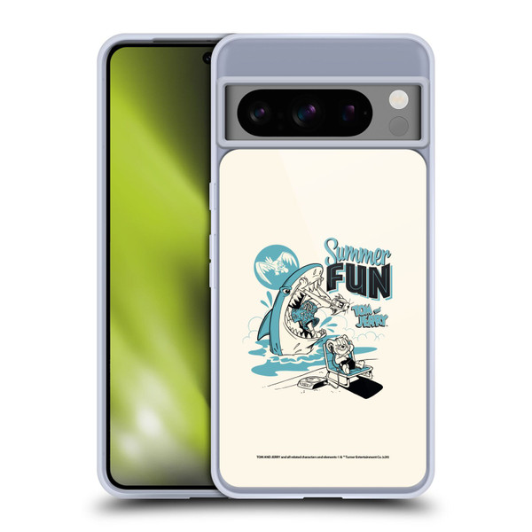 Tom and Jerry Illustration Summer Fun Soft Gel Case for Google Pixel 8 Pro