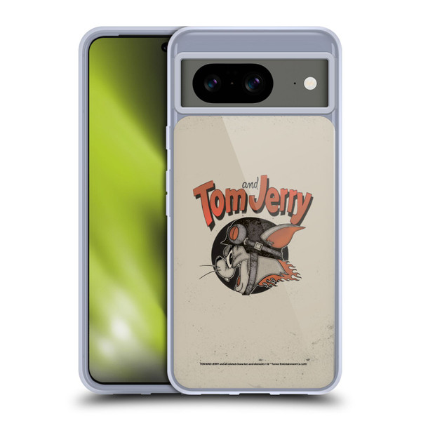 Tom and Jerry Typography Art Jerry Soft Gel Case for Google Pixel 8
