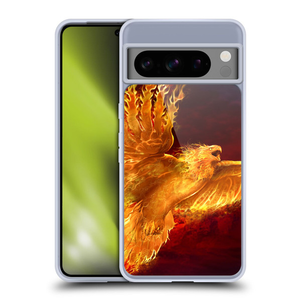 Tom Wood Fire Creatures Phoenix Soft Gel Case for Google Pixel 8 Pro