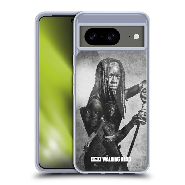 AMC The Walking Dead Double Exposure Michonne Soft Gel Case for Google Pixel 8