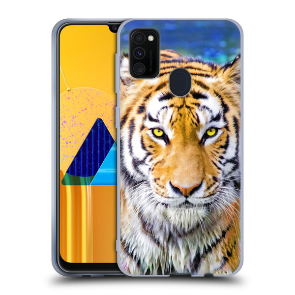 Aimee Stewart Animals Tiger and Lily Soft Gel Case for Samsung Galaxy M30s (2019)/M21 (2020)