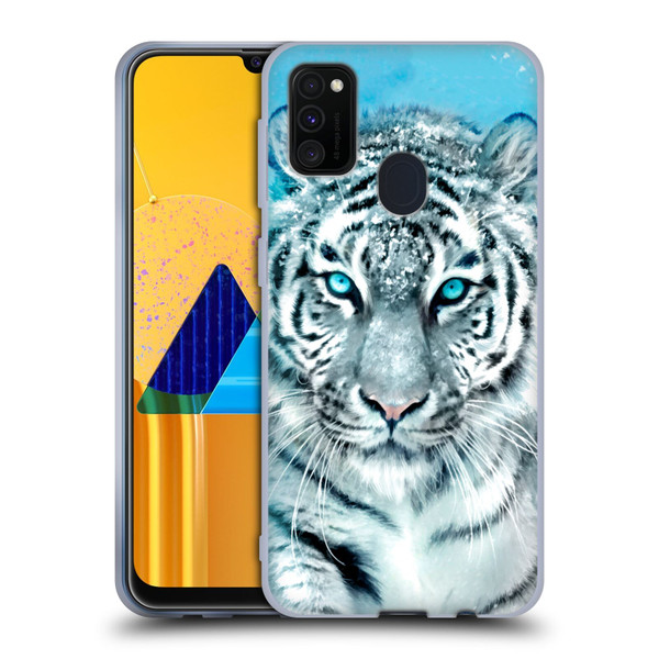 Aimee Stewart Animals White Tiger Soft Gel Case for Samsung Galaxy M30s (2019)/M21 (2020)