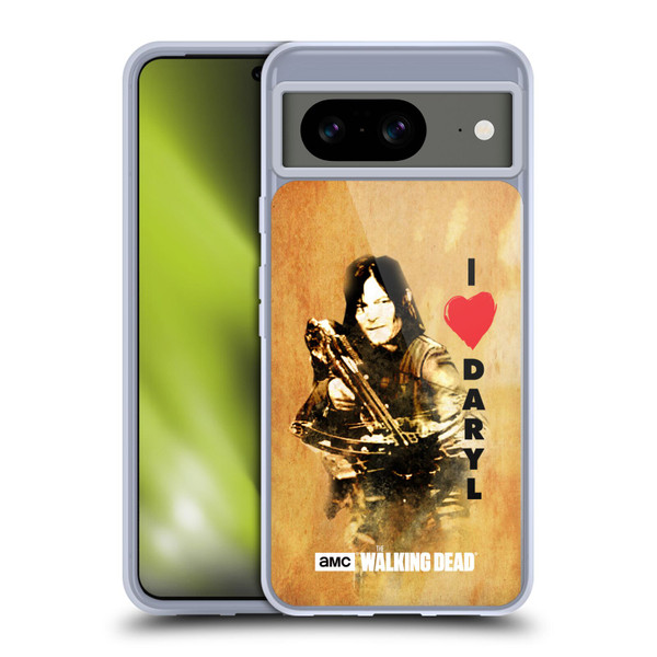 AMC The Walking Dead Typography Love Daryl Crossbow Soft Gel Case for Google Pixel 8