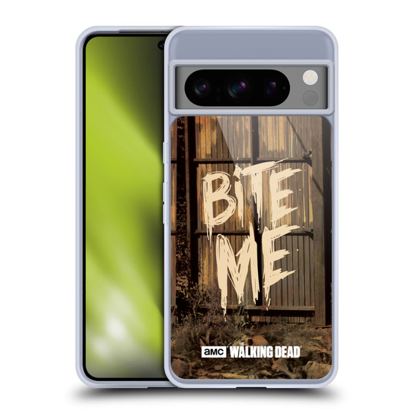 AMC The Walking Dead Typography Bite Me Soft Gel Case for Google Pixel 8 Pro