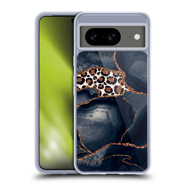 UtArt Wild Cat Marble Leopard Soft Gel Case for Google Pixel 8
