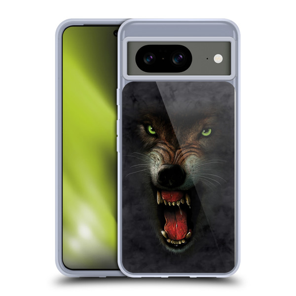 Vincent Hie Big Face Animals Wolf Soft Gel Case for Google Pixel 8