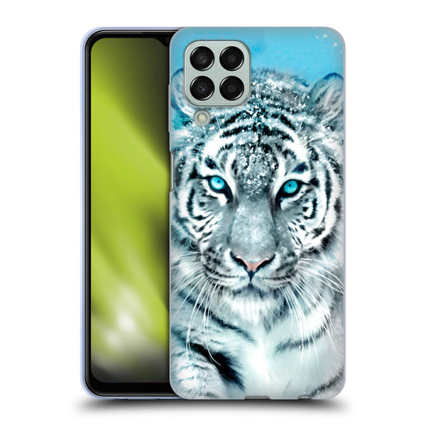 Aimee Stewart Animals White Tiger Soft Gel Case for Samsung Galaxy M33 (2022)