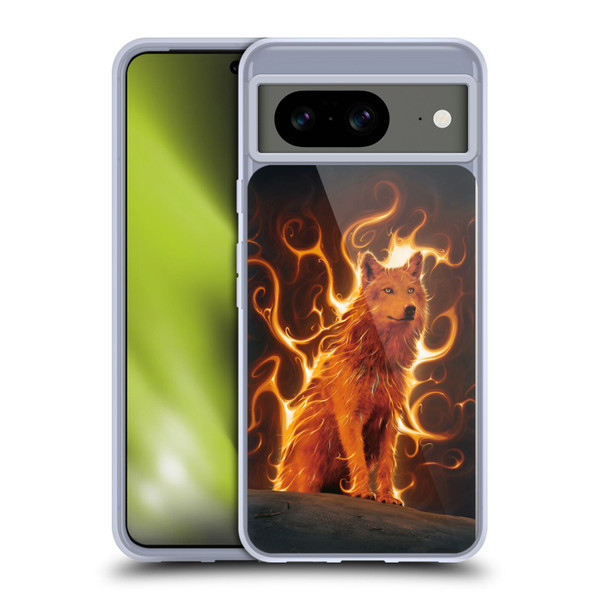 Vincent Hie Canidae Wolf Phoenix Soft Gel Case for Google Pixel 8