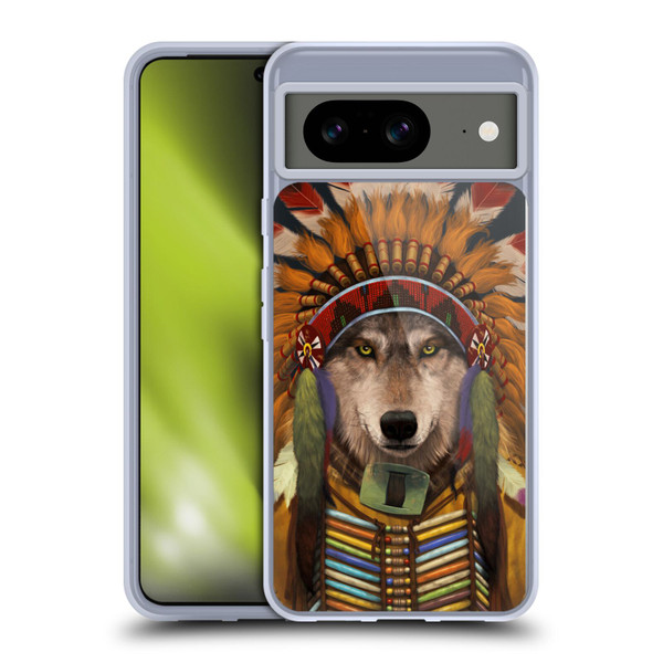 Vincent Hie Canidae Wolf Spirit Chief Soft Gel Case for Google Pixel 8