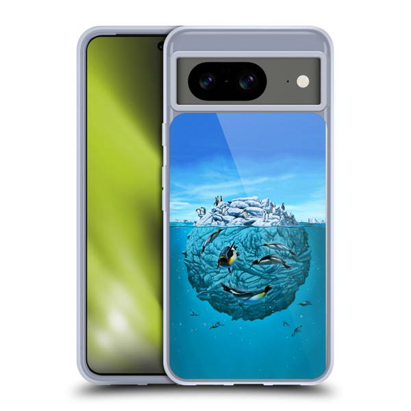 Vincent Hie Graphics Penguin Wink Soft Gel Case for Google Pixel 8