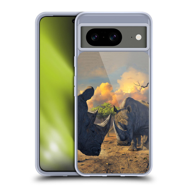 Vincent Hie Key Art Rhino Stand Off Soft Gel Case for Google Pixel 8