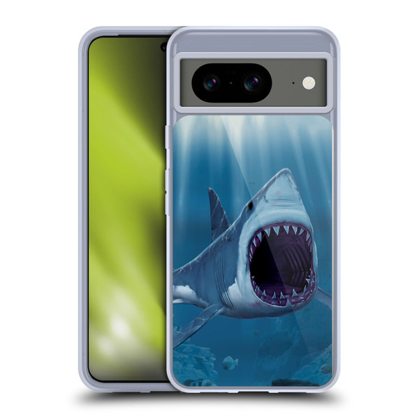 Vincent Hie Underwater Shark Bite Soft Gel Case for Google Pixel 8