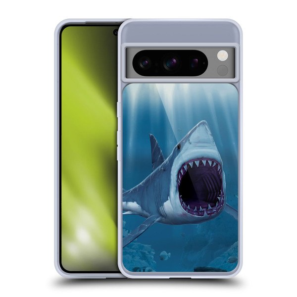 Vincent Hie Underwater Shark Bite Soft Gel Case for Google Pixel 8 Pro