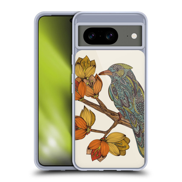 Valentina Birds Autumn Flower Doodle Soft Gel Case for Google Pixel 8