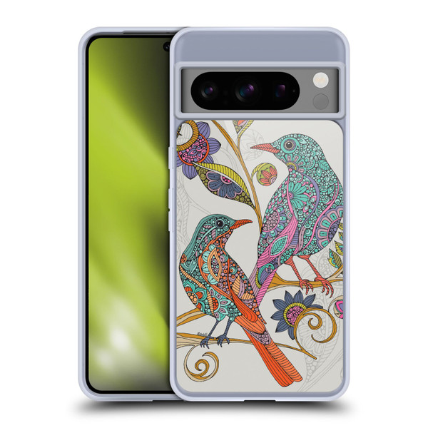 Valentina Birds Spring Flower Doodle Soft Gel Case for Google Pixel 8 Pro