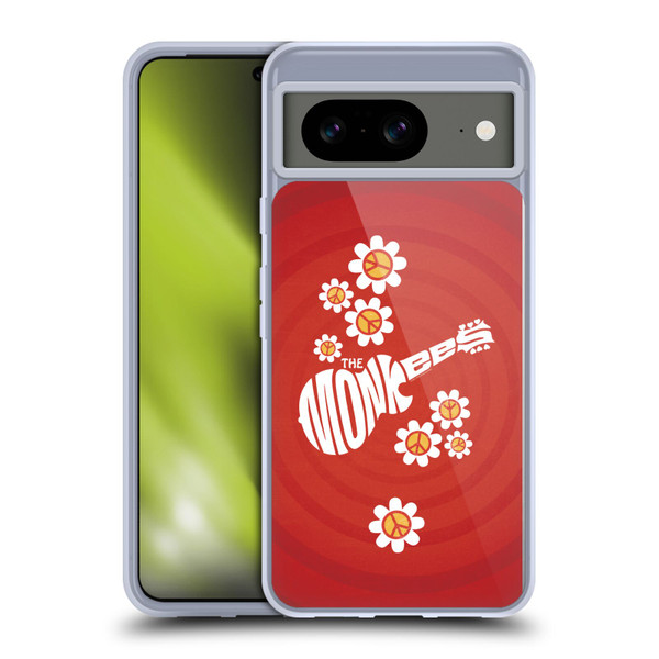The Monkees Graphics Pattern In Red Soft Gel Case for Google Pixel 8