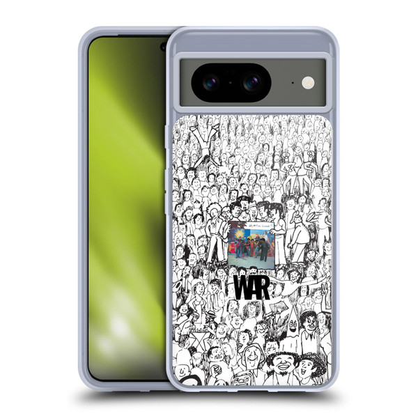 War Graphics Friends Doodle Art Soft Gel Case for Google Pixel 8