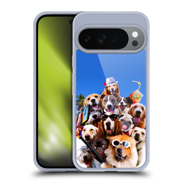 Random Galaxy Animals Beach Dog Selfie With Glasses Soft Gel Case for Google Pixel 10