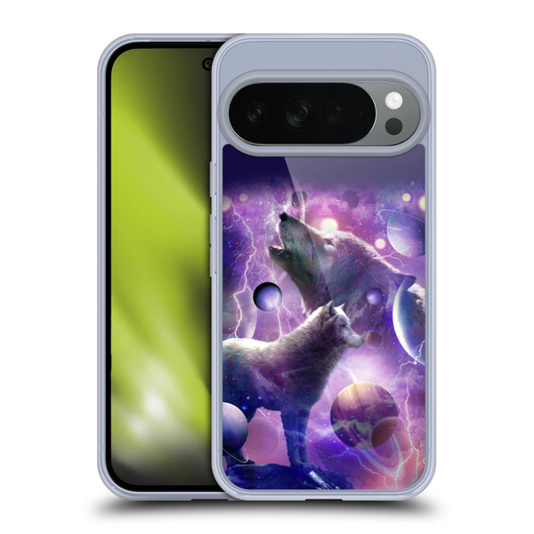 Random Galaxy Animals Cosmic Wolf Space Soft Gel Case for Google Pixel 10