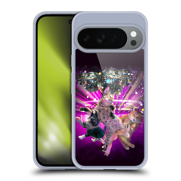 Random Galaxy Animals Disco Dancing Cat Soft Gel Case for Google Pixel 10