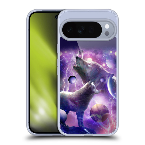 Random Galaxy Animals Cosmic Wolf Space Soft Gel Case for Google Pixel 10 Pro XL